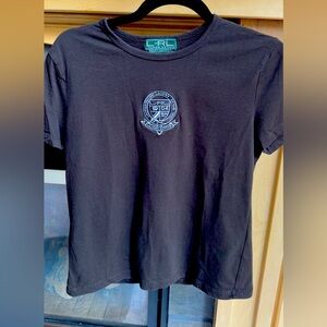 Women’s Ralph Lauren Dark Brown L-RL Active Tee Medium Euc